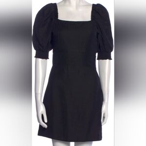 Ba&sh Palaia black puff sleeve dress